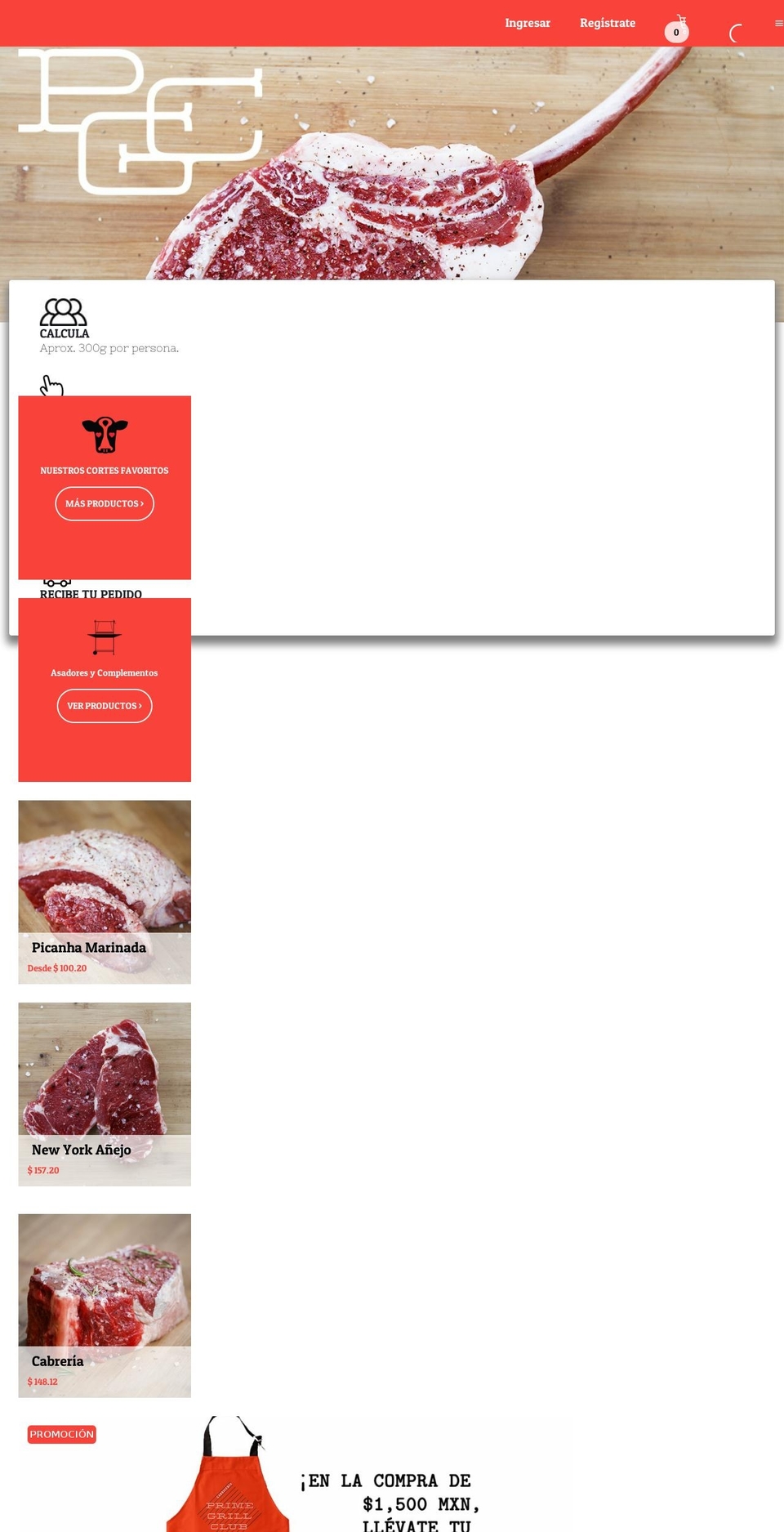 primegrillclub.com — Shopify storefront screenshot