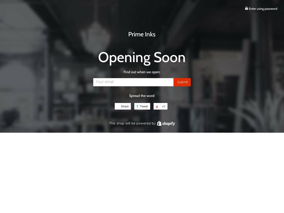 primeinks.com.au shopify website screenshot