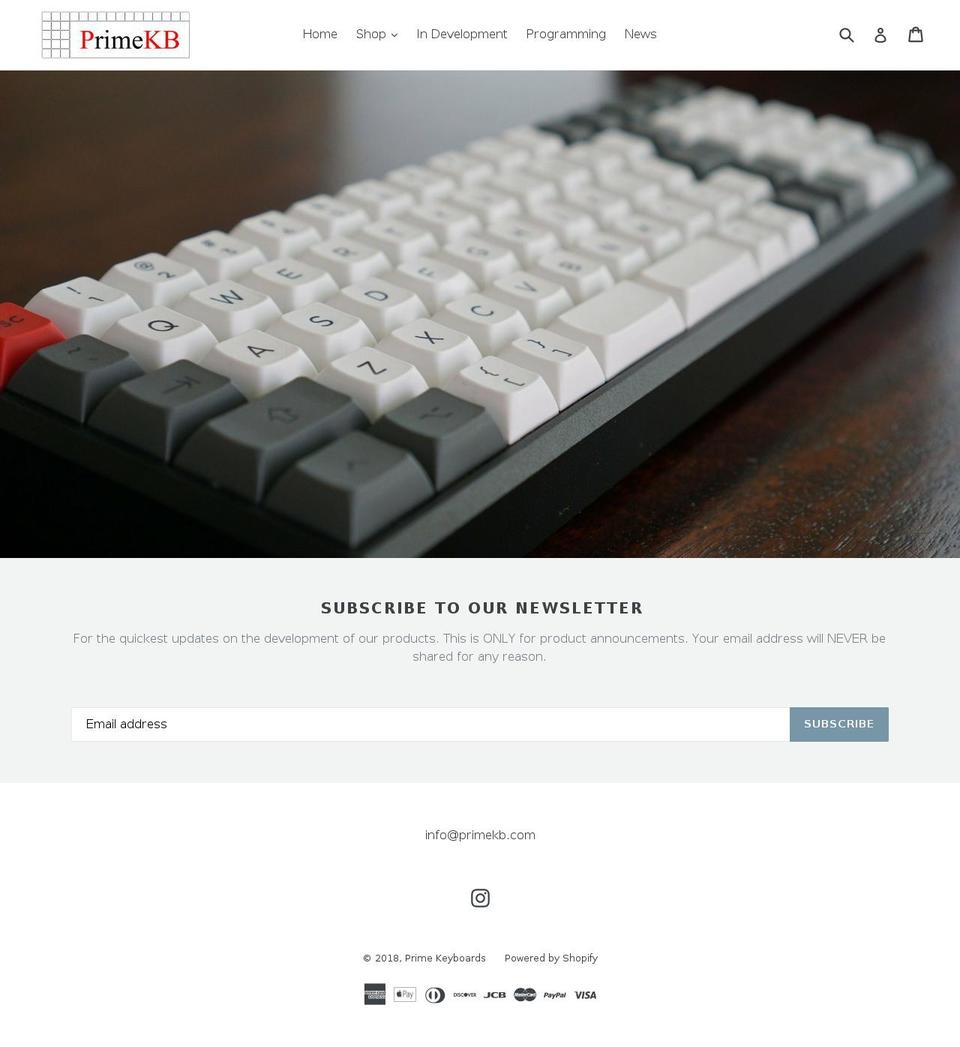 primekb.com shopify website screenshot