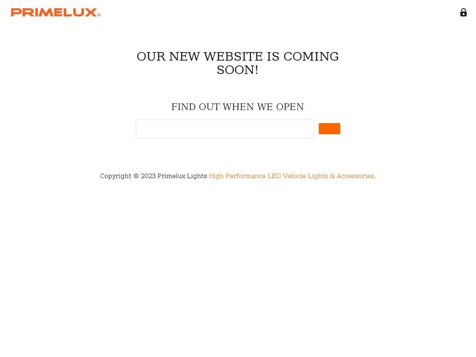primelux.com shopify website screenshot