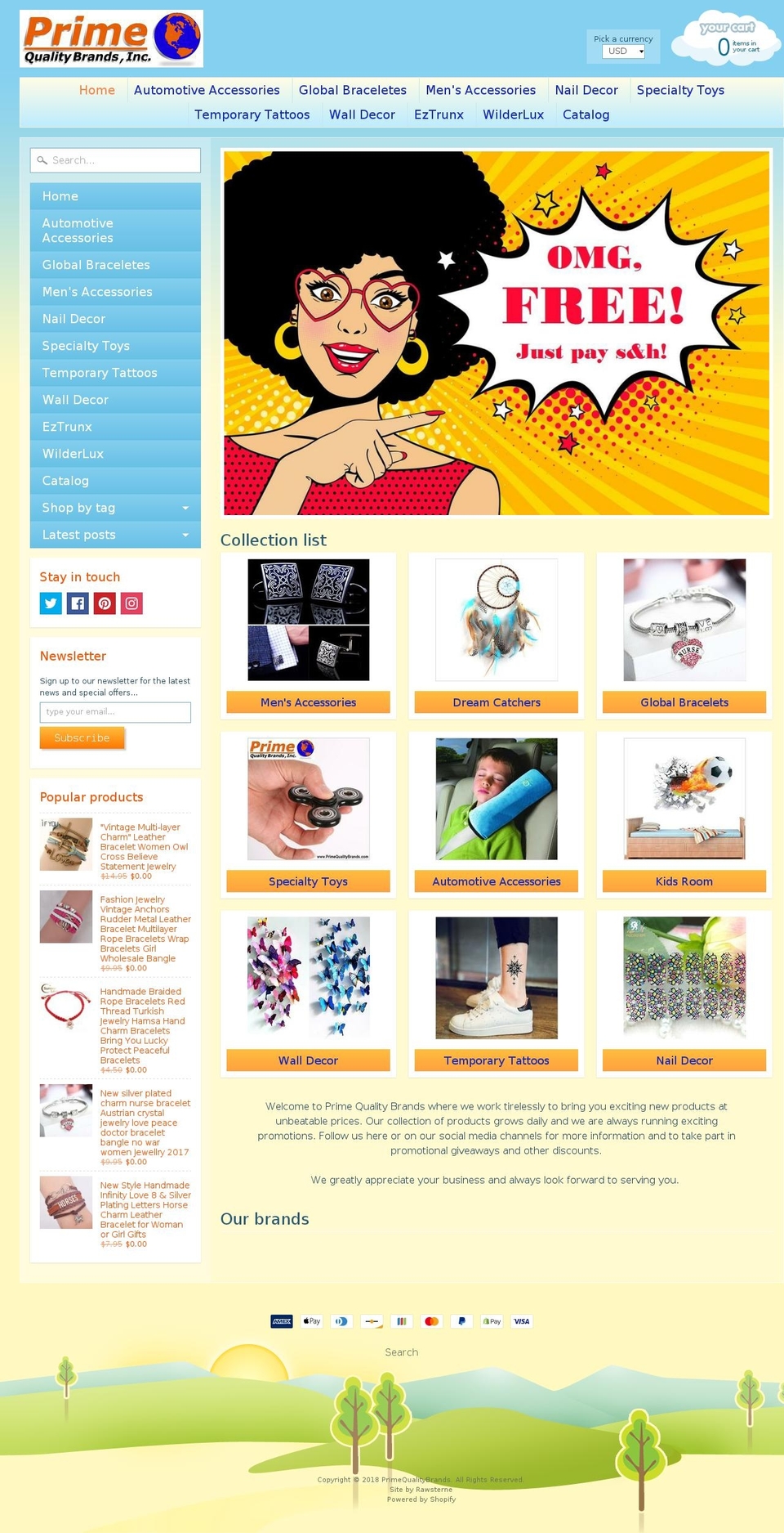 primequalitybrands.com — Shopify storefront screenshot