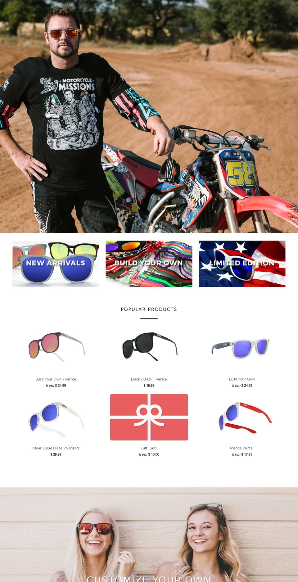 primeshades.com shopify website screenshot