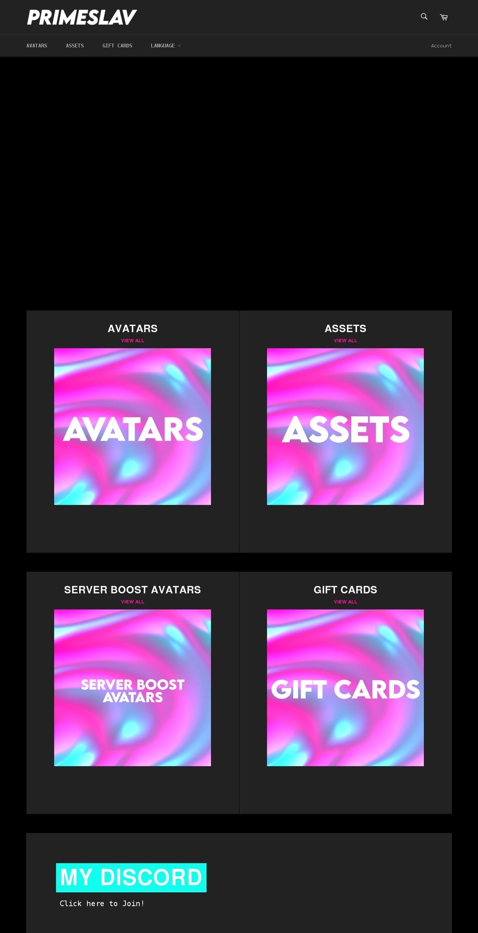 primeslav.com shopify website screenshot