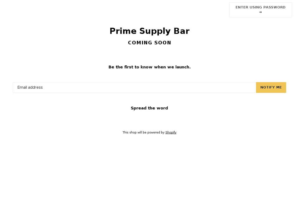 primesupplybar.com — Shopify storefront screenshot