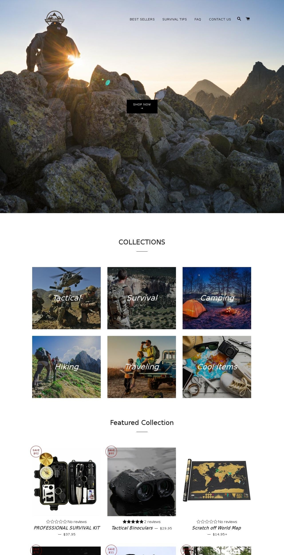 primesurvivalgoods.com — Shopify storefront screenshot