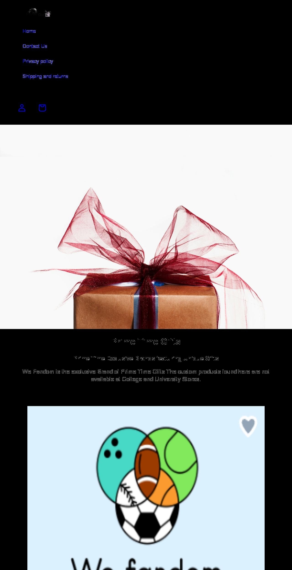 primetimegifts.com shopify website screenshot