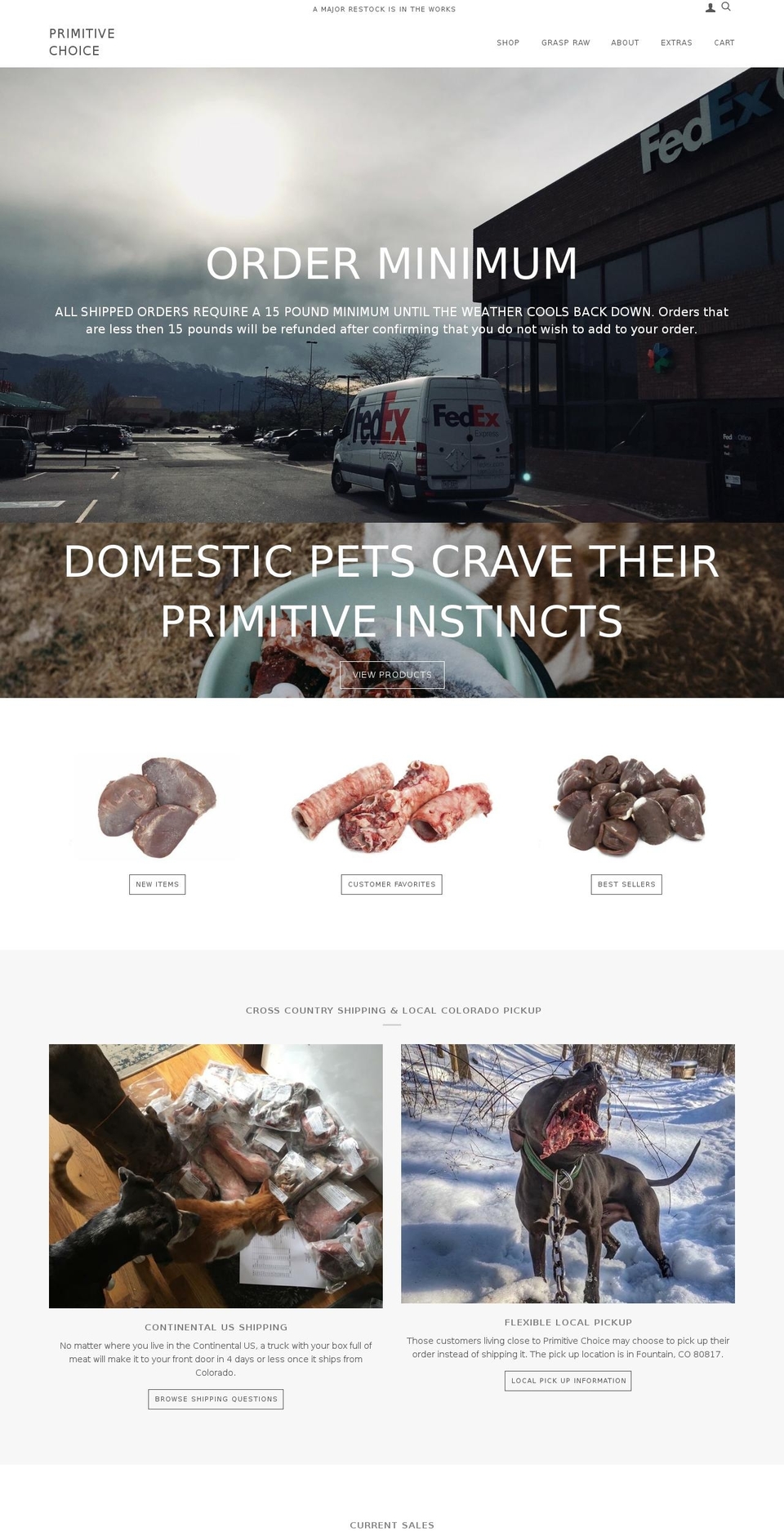 primitivechoice.com shopify website screenshot