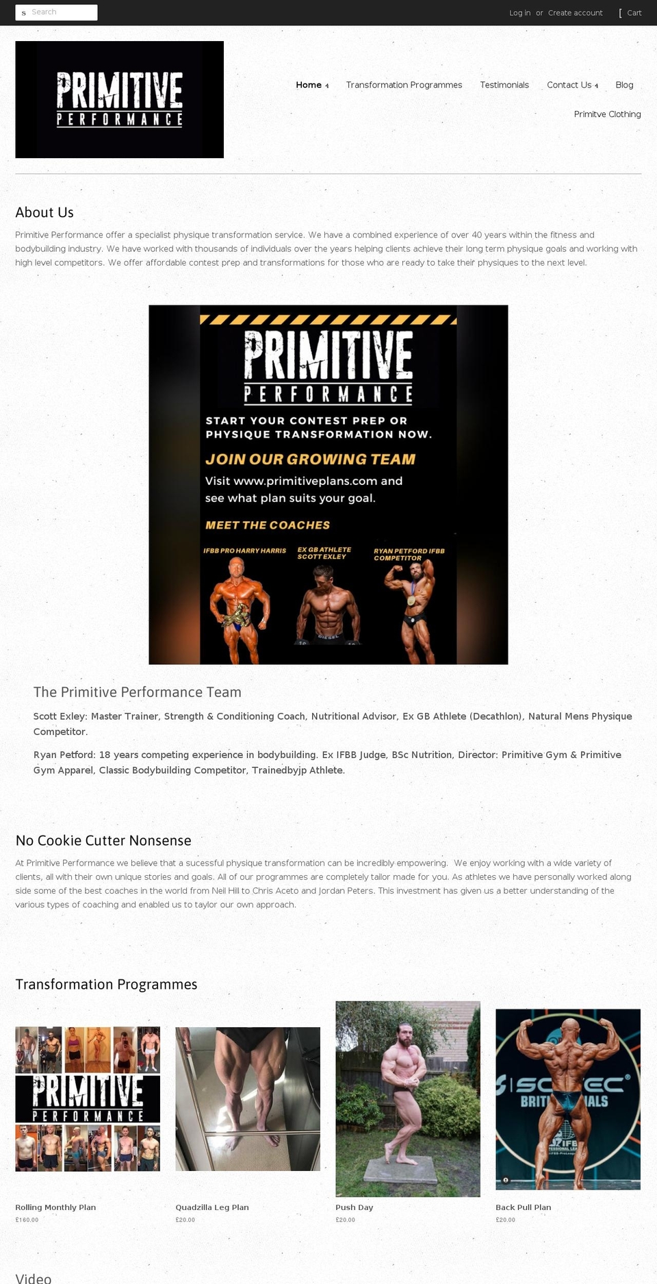 primitiveplans.com — Shopify storefront screenshot