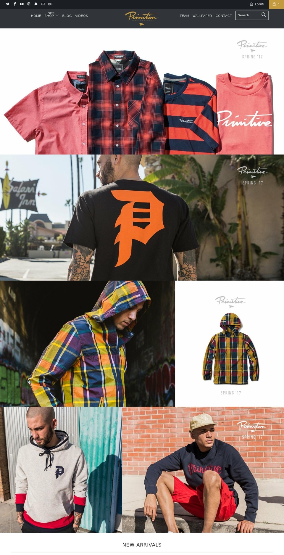 primitiveskate.com shopify website screenshot