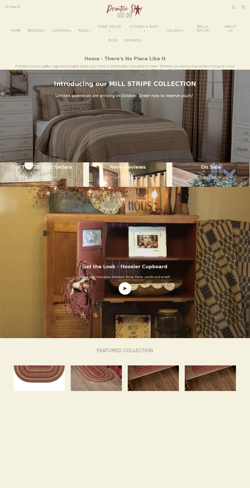 primitivestarquilt.com — Shopify storefront screenshot