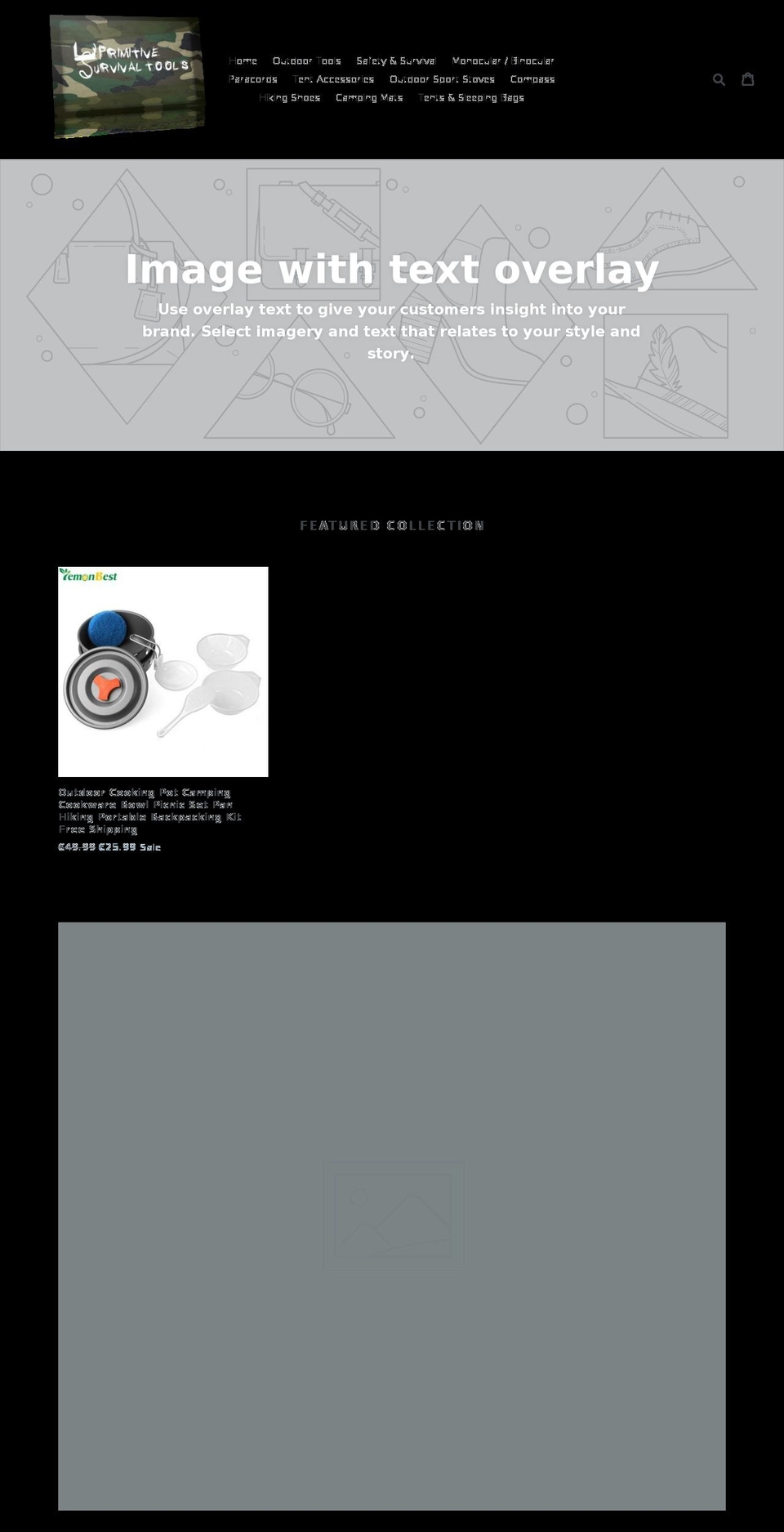 primitivesurvivortools.com shopify website screenshot