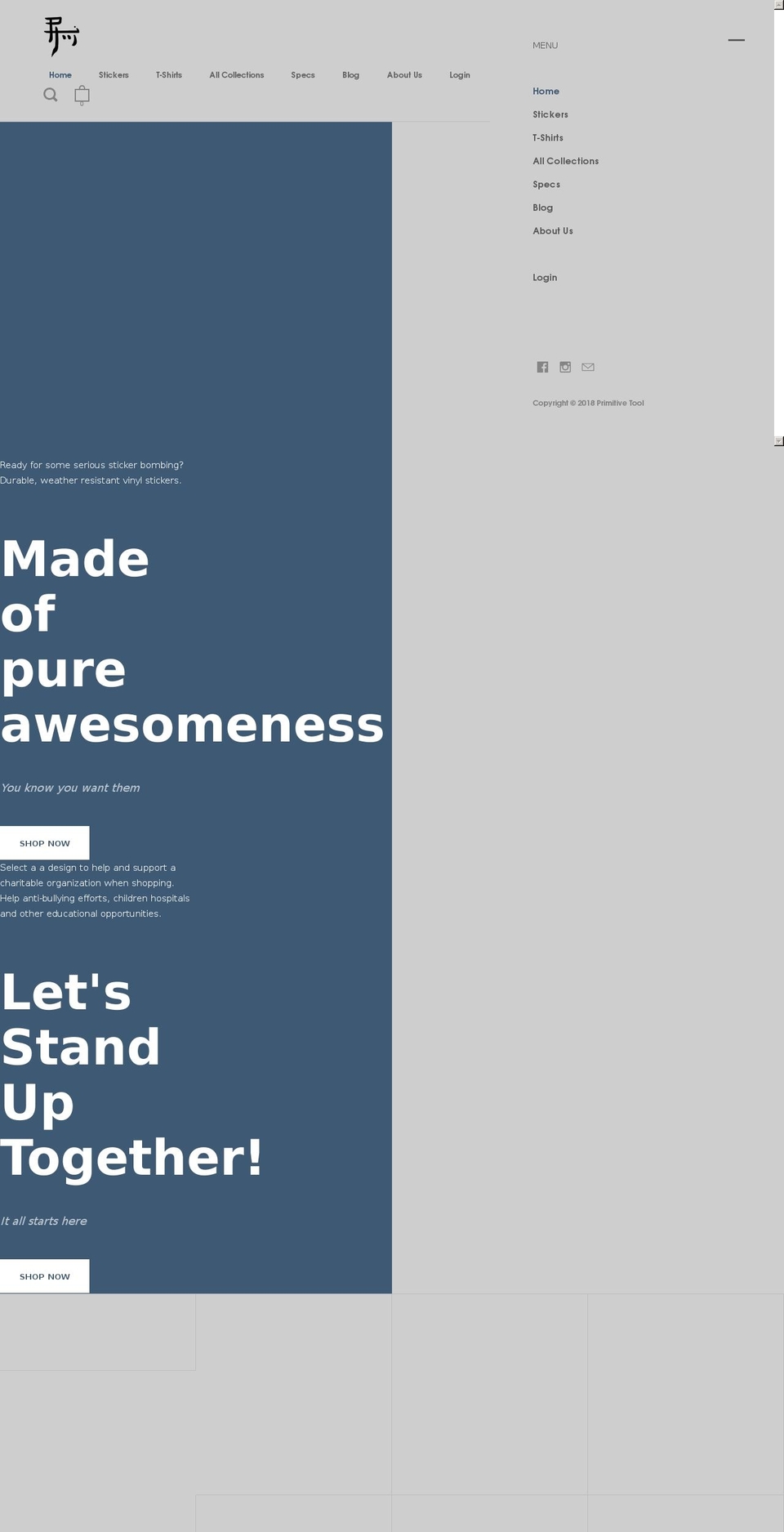primitivetool.com — Shopify storefront screenshot