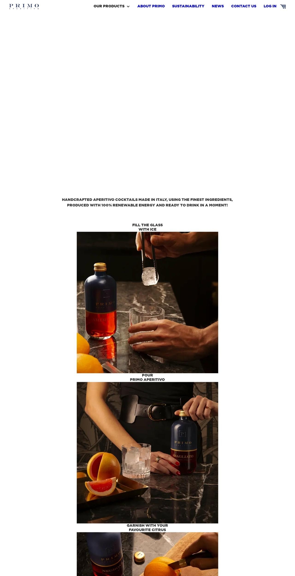 primoaperitivo.com shopify website screenshot