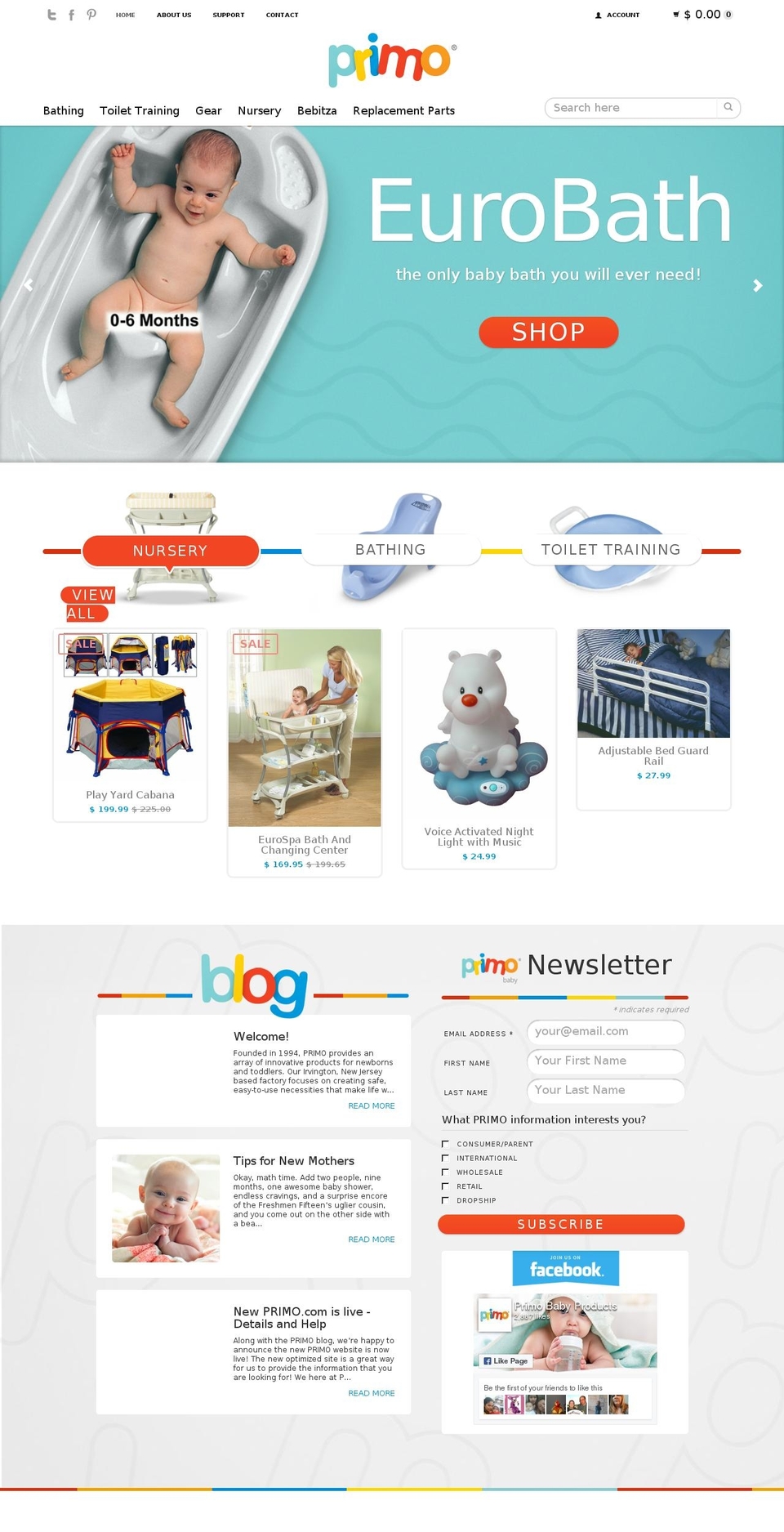 primo Shopify theme site example primobaby.com