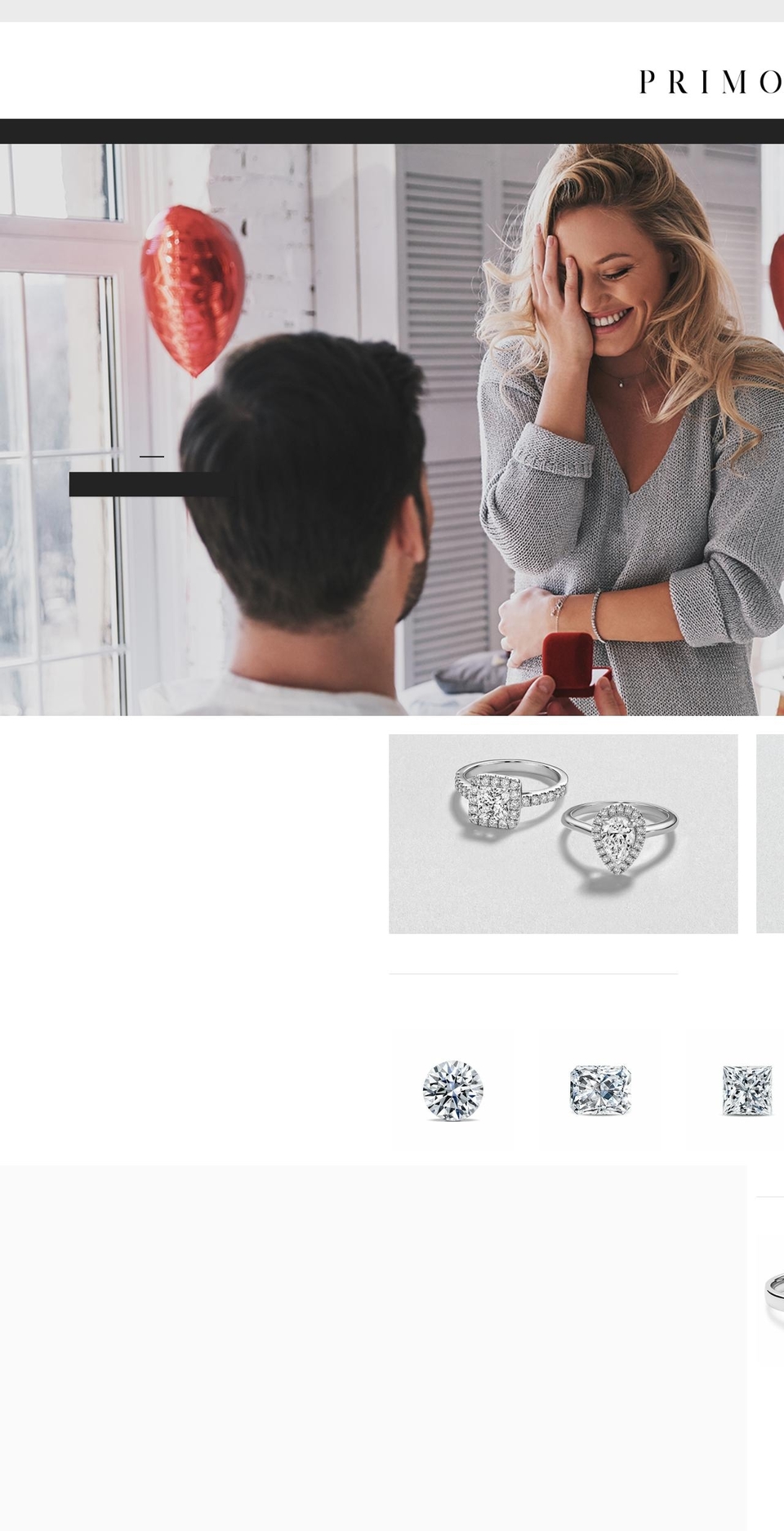 primodiamonds.co.uk shopify website screenshot