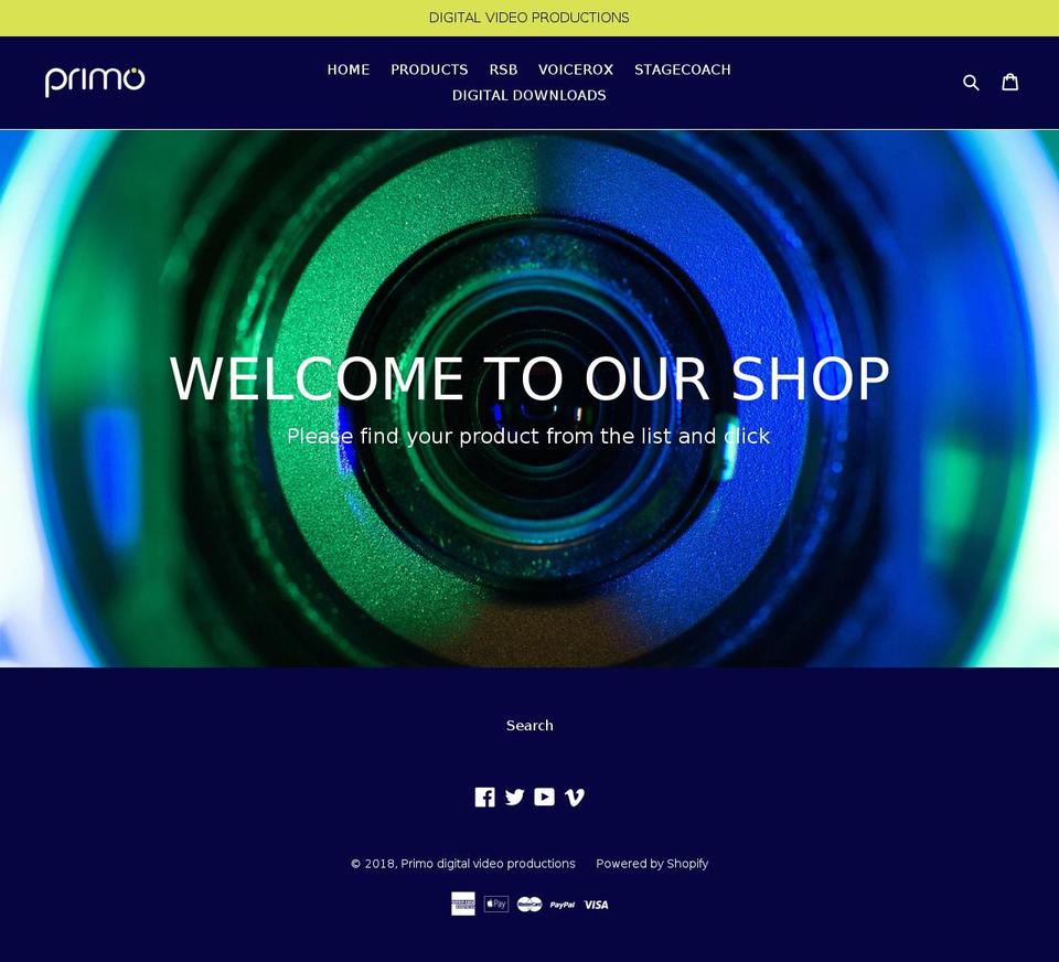 primodv.shop shopify website screenshot