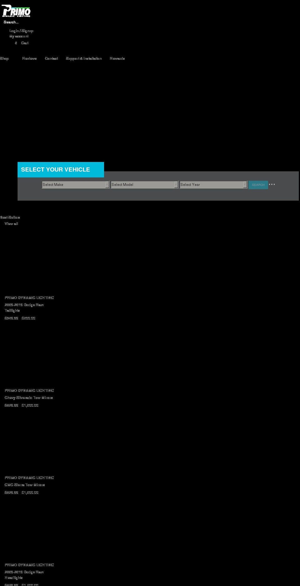 primodynamicleds.com shopify website screenshot