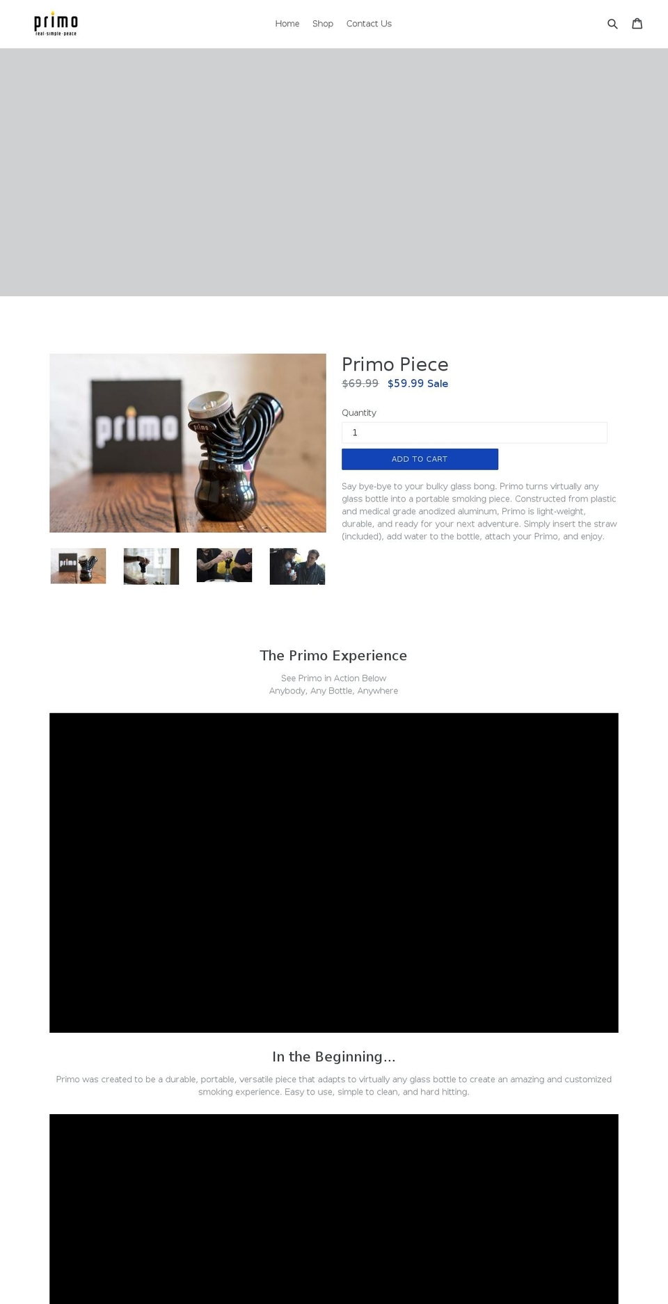 primopeace.com — Shopify storefront screenshot