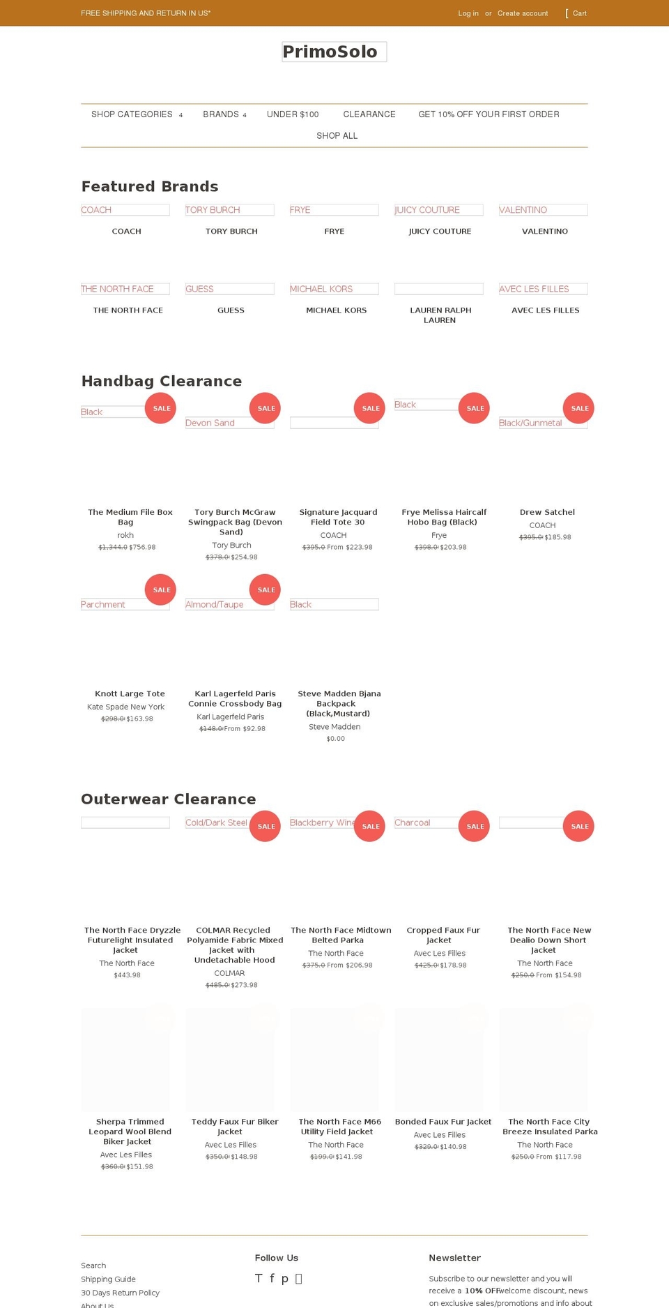 primosolo.com shopify website screenshot
