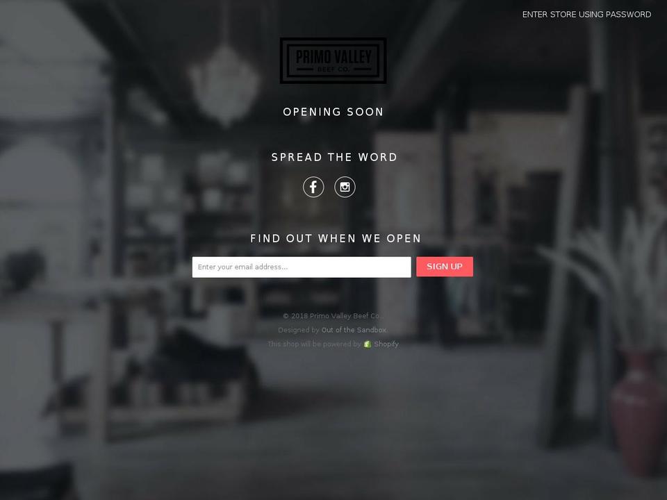 primovalley.ca shopify website screenshot