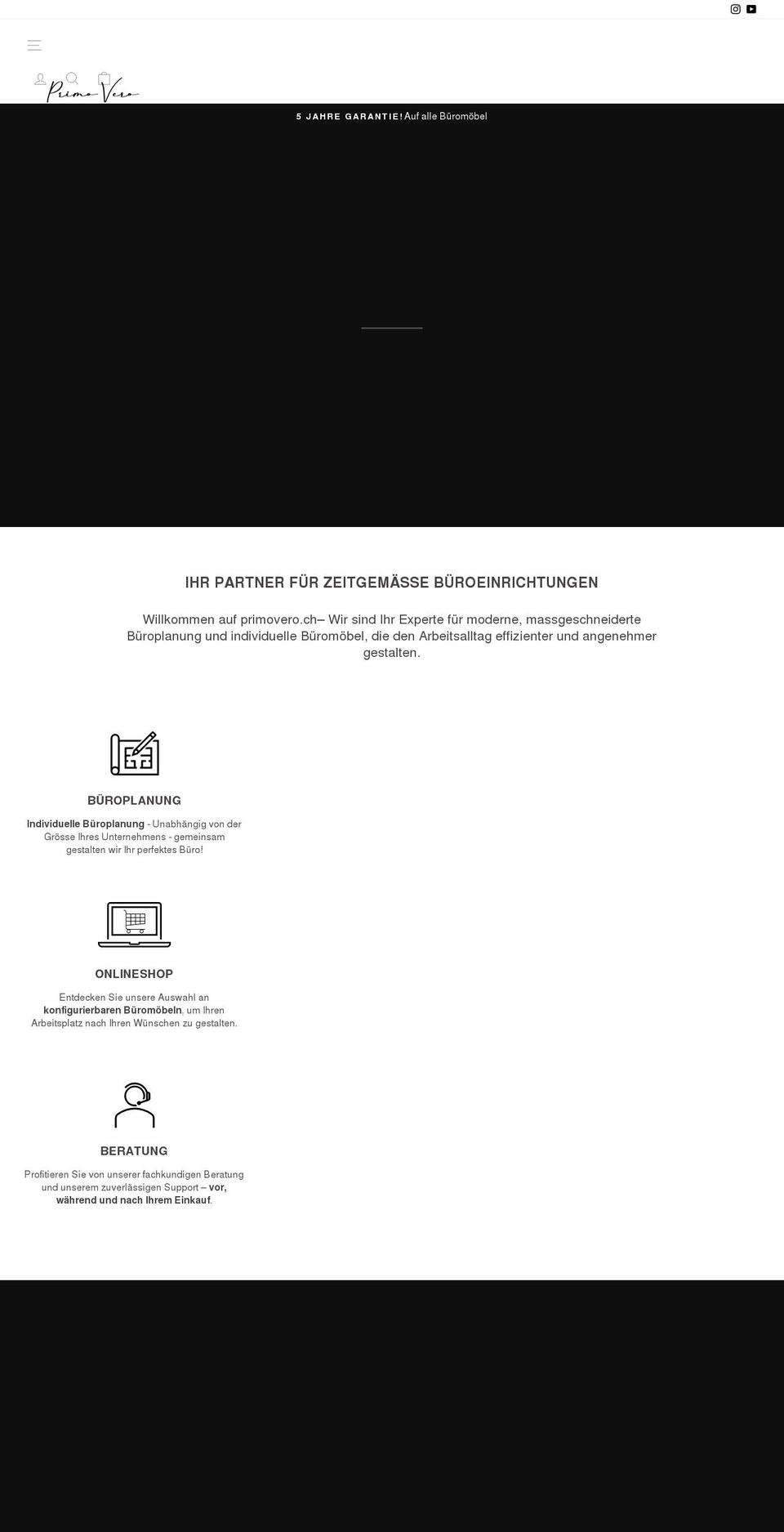 primovero.ch shopify website screenshot