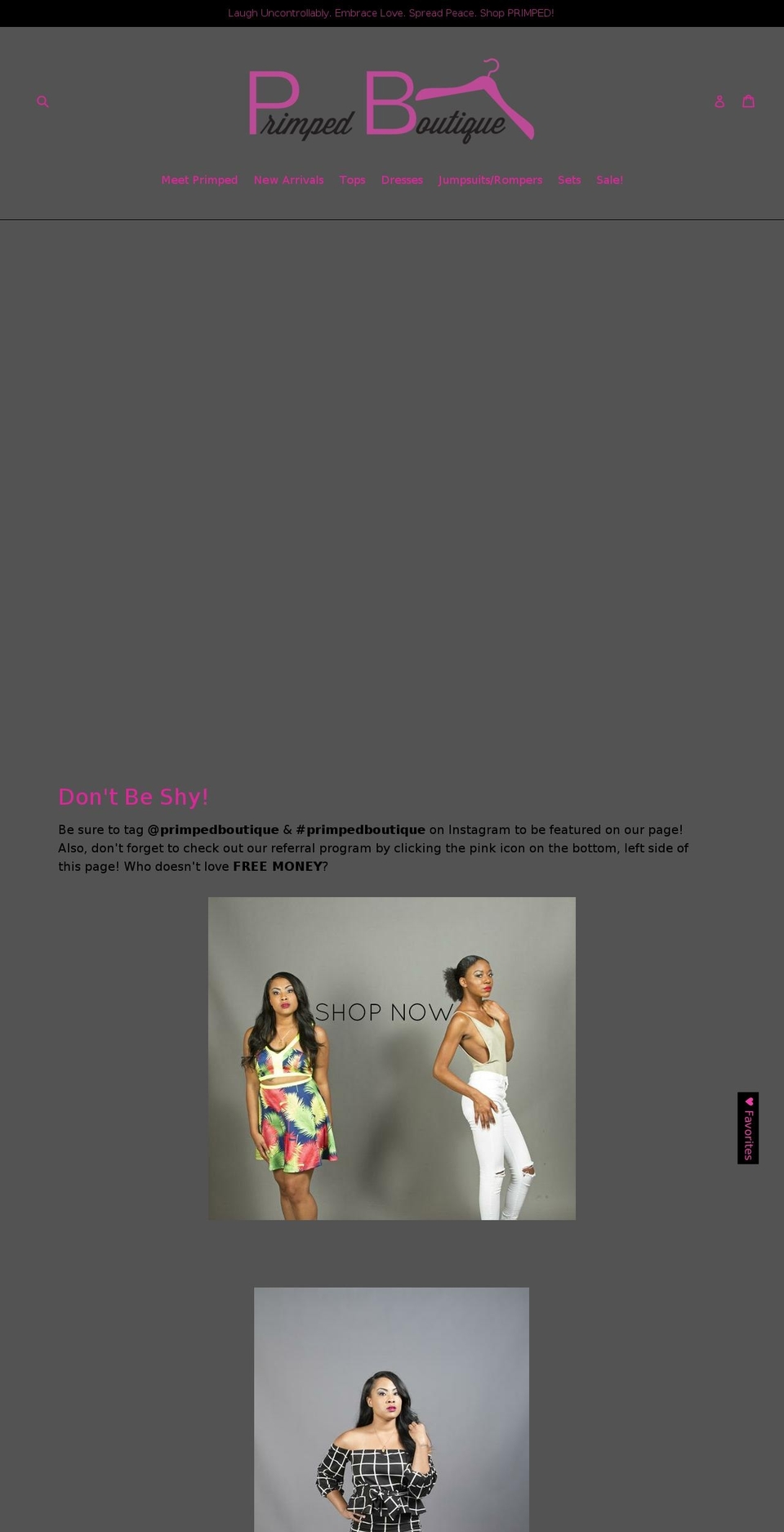 primpedboutique.com — Shopify storefront screenshot