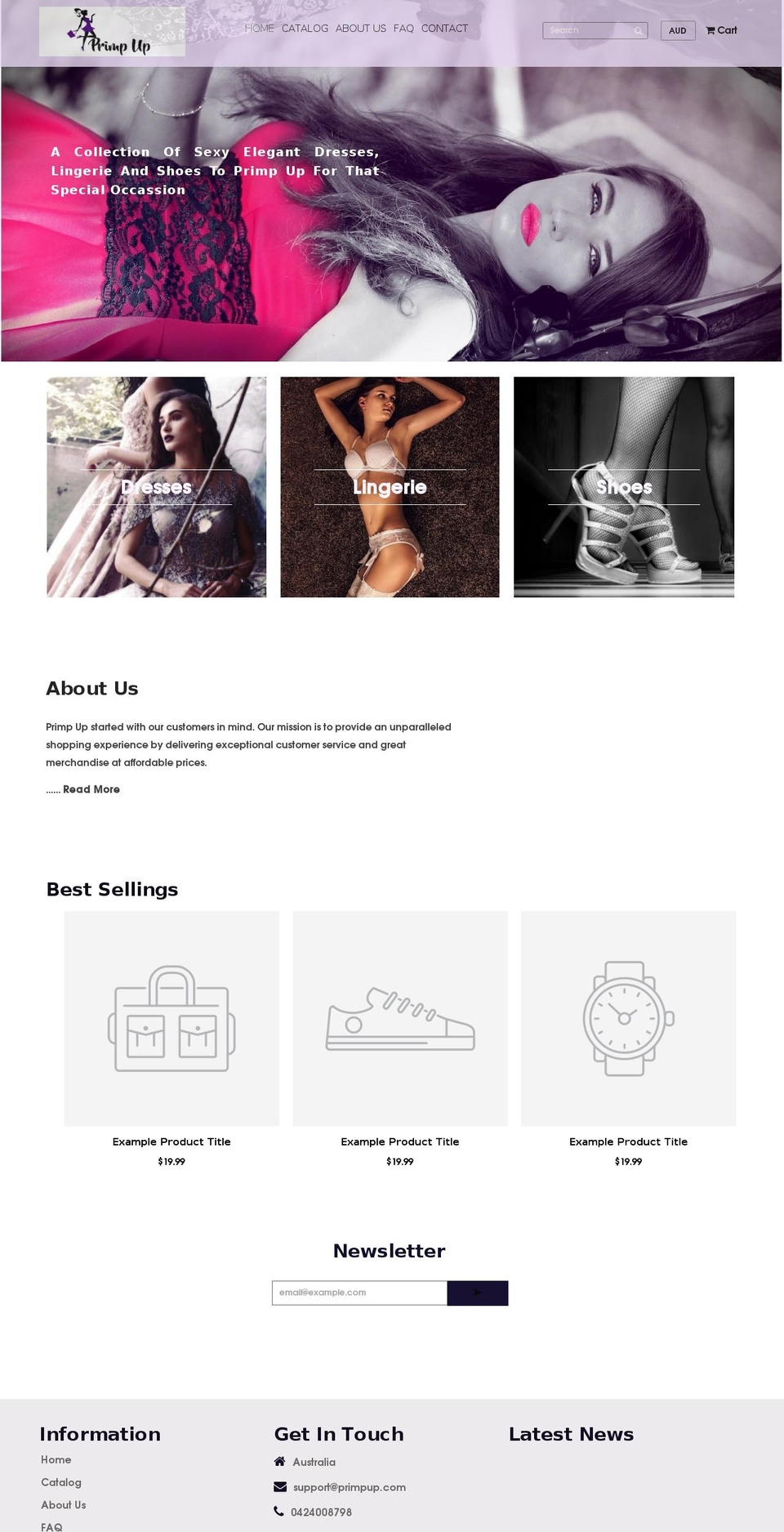 Lady Shopify theme site example primpup.com