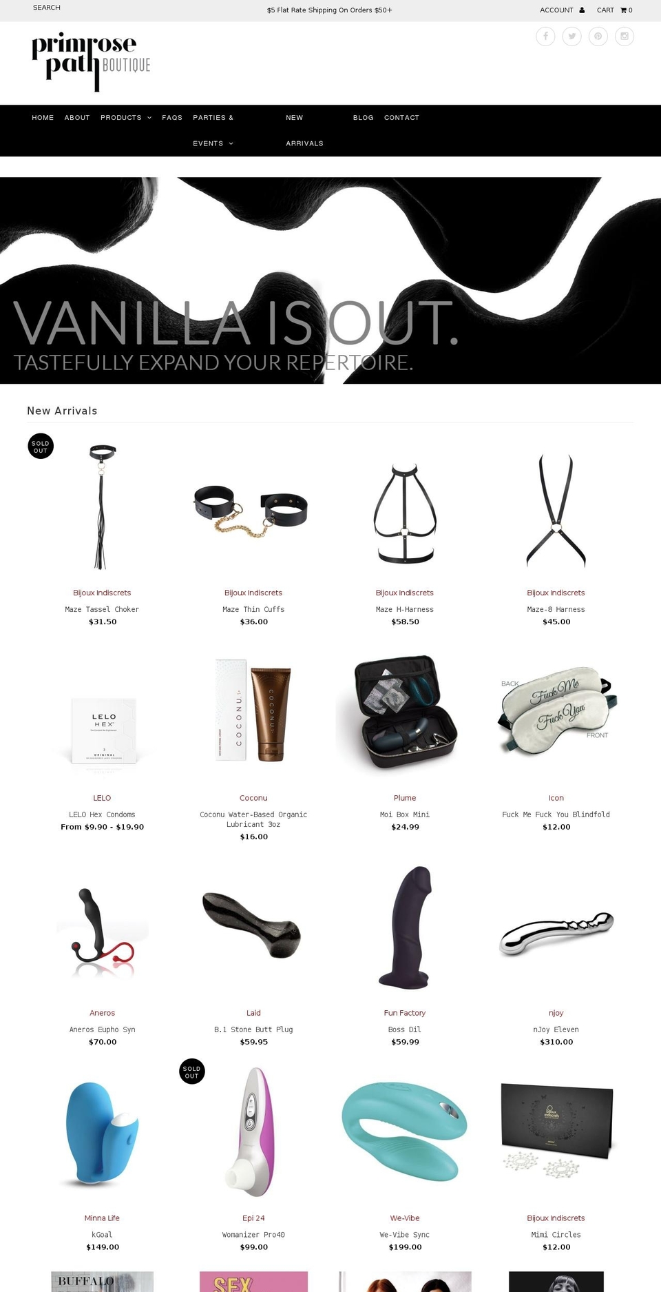 primrosepathboutique.com shopify website screenshot