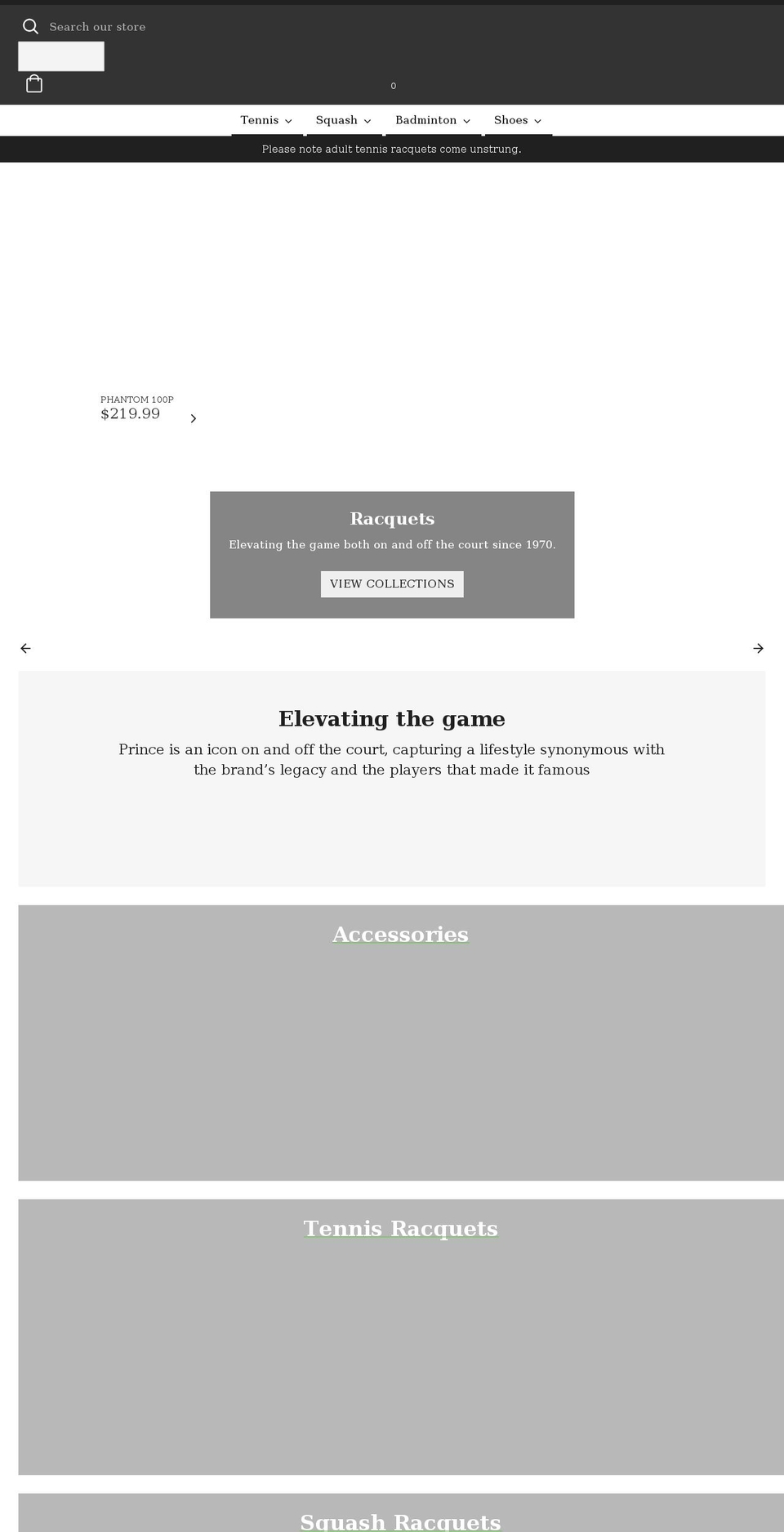 princecanada.ca shopify website screenshot