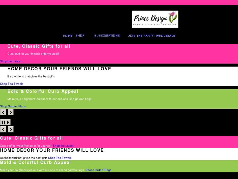 princedesign.org shopify website screenshot