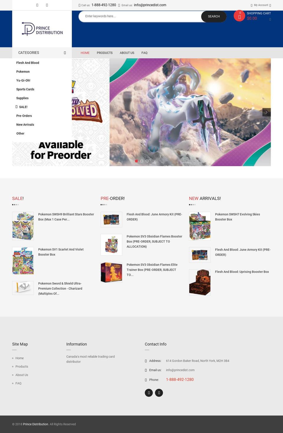 click Shopify theme site example princedist.com