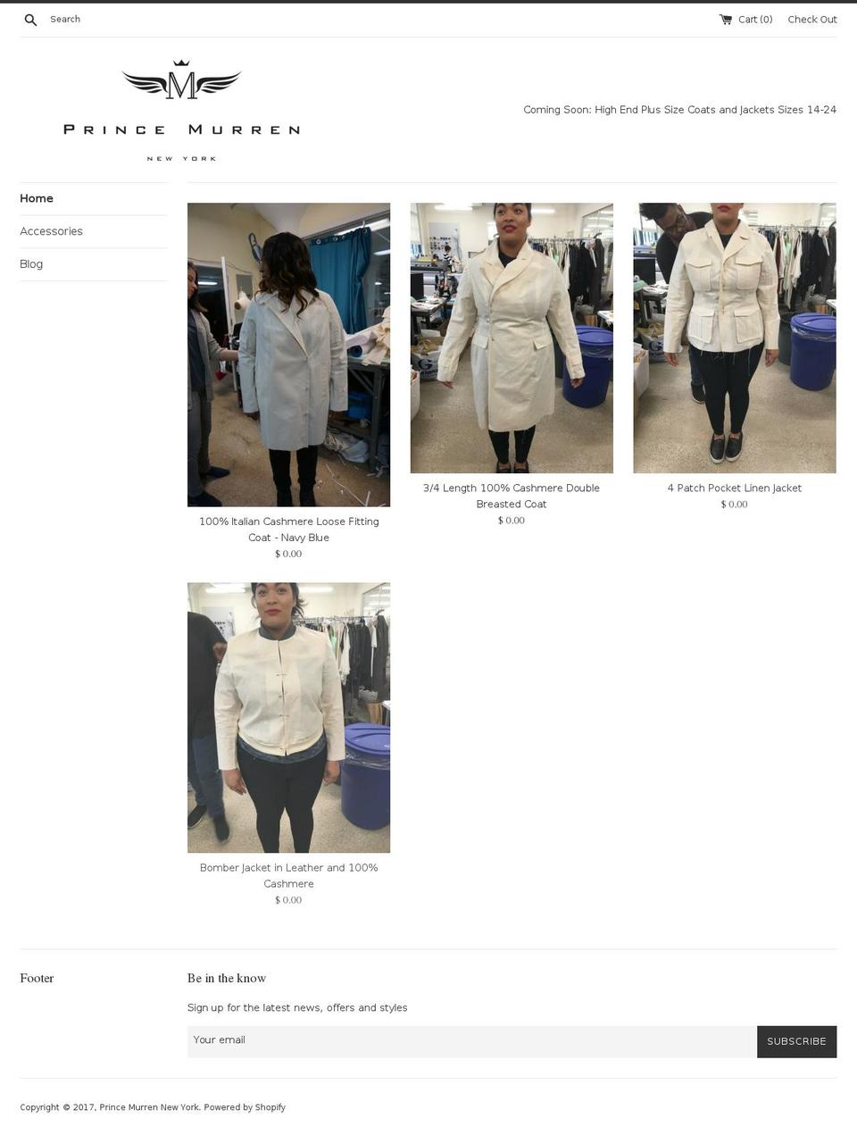princemurren.com shopify website screenshot