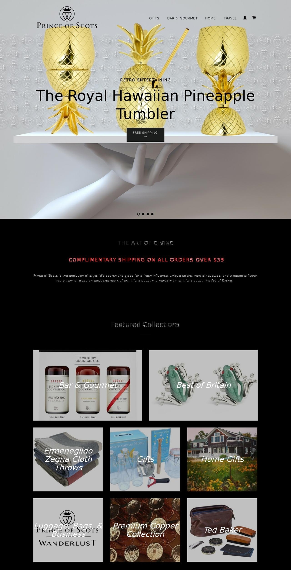 princeofscots.com shopify website screenshot