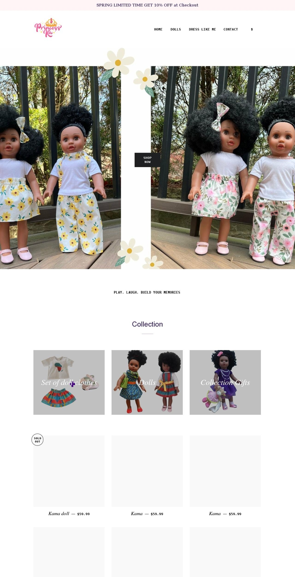 princess-ka.com shopify website screenshot
