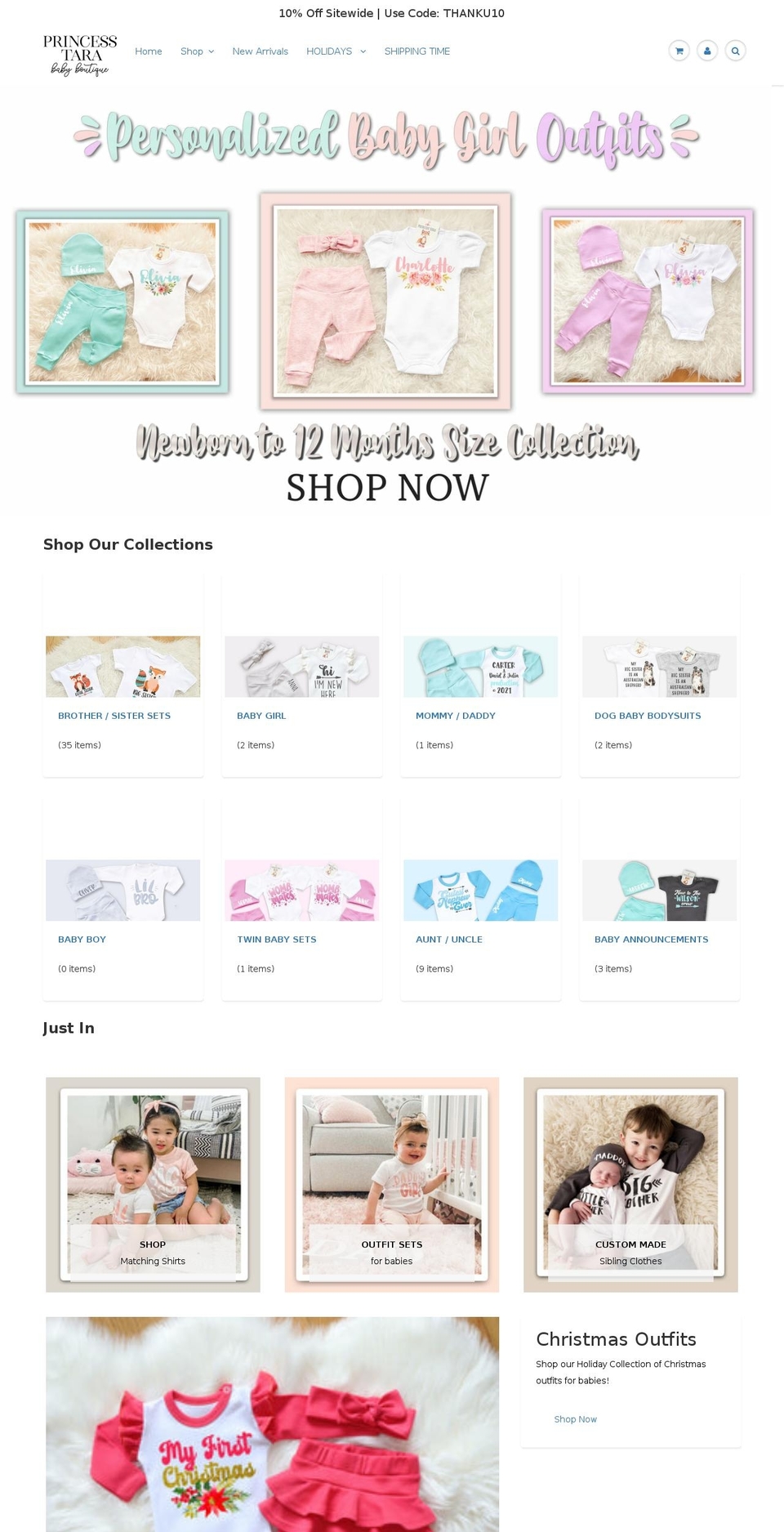 princess-tara.com — Shopify storefront screenshot