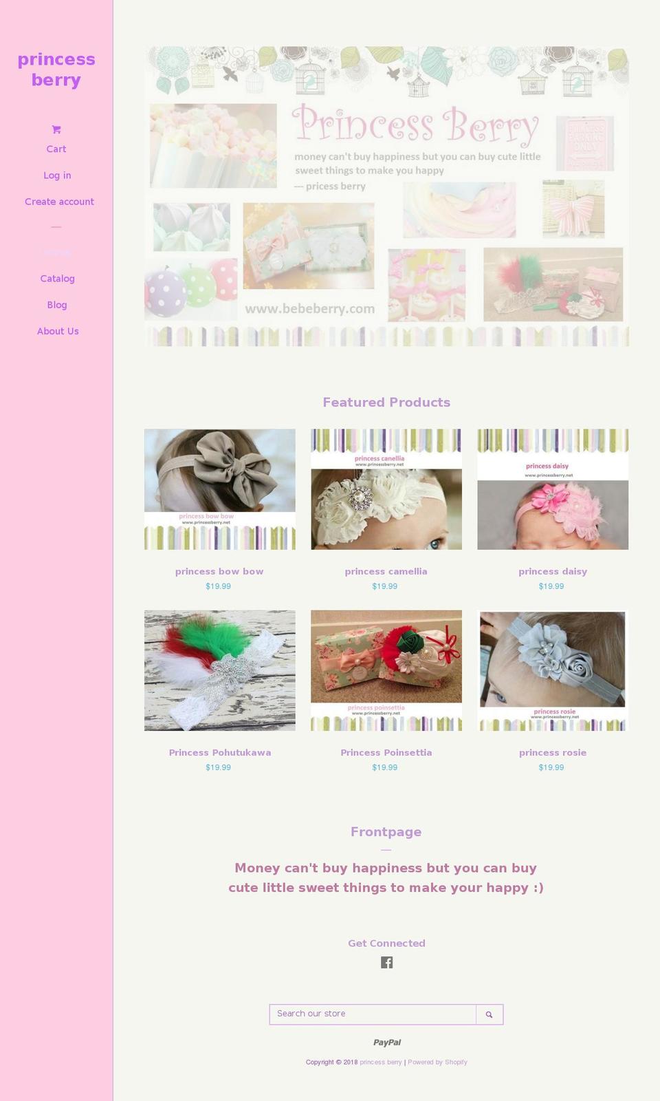 princessberry.net shopify website screenshot