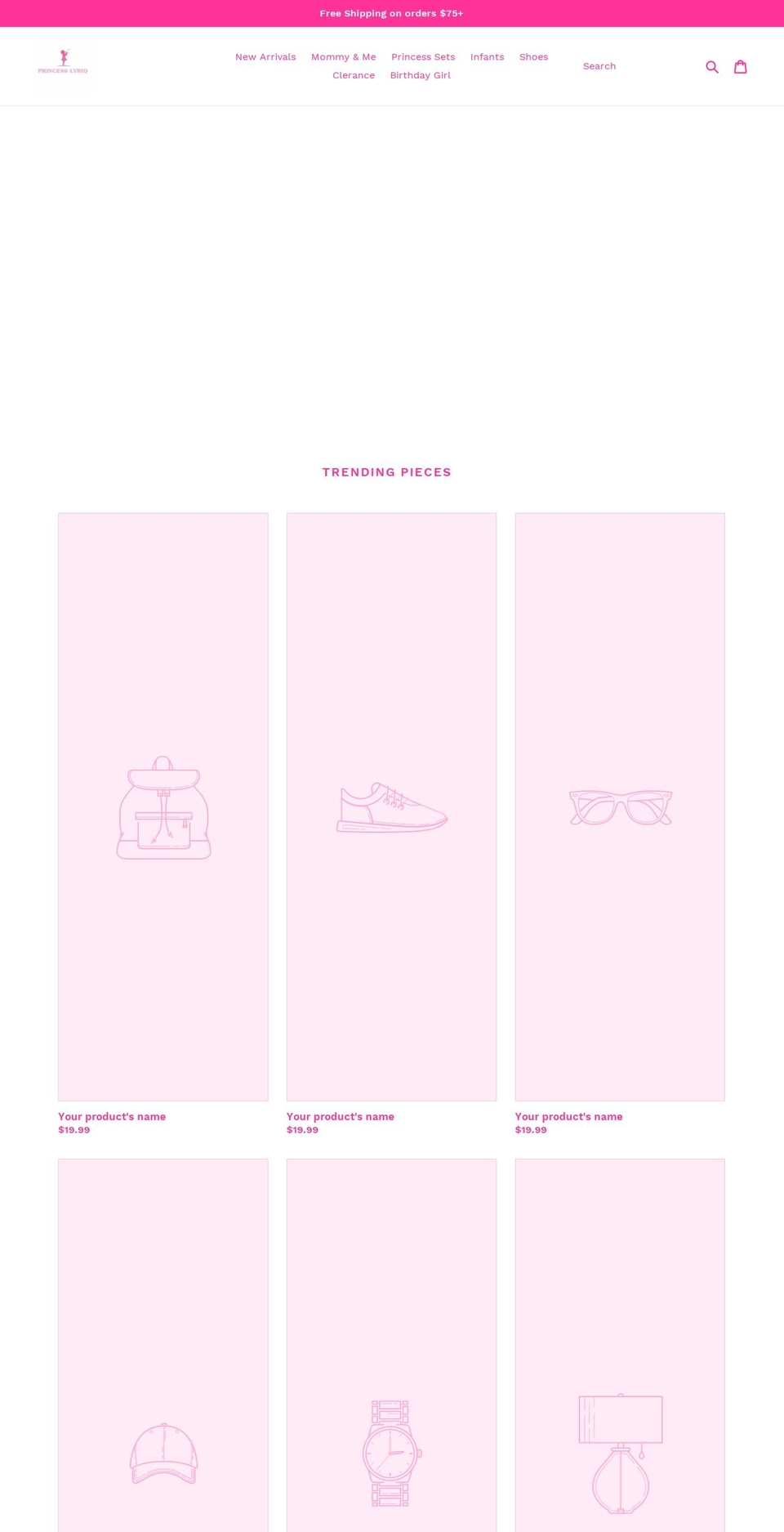 princesslyriq.com — Shopify storefront screenshot
