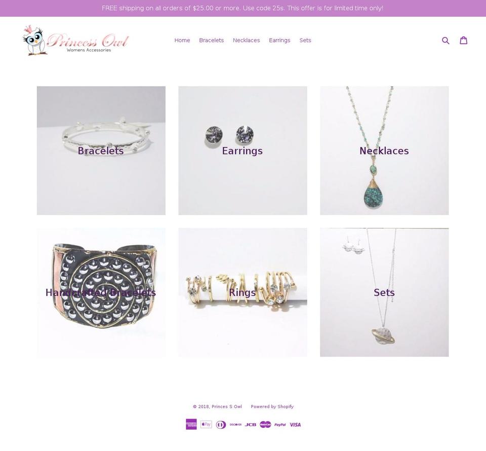 princessowl.com — Shopify storefront screenshot