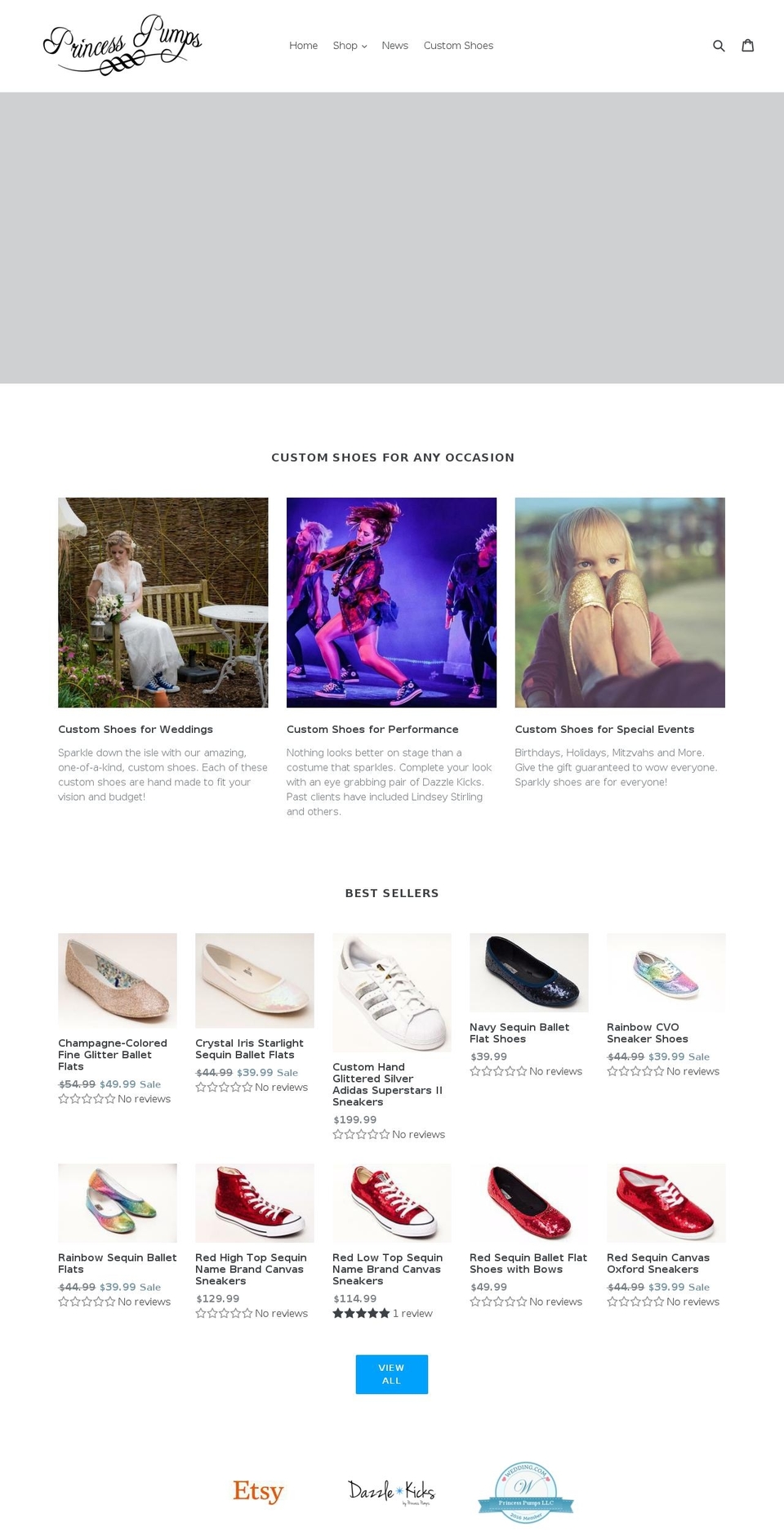 princesspumps.com shopify website screenshot