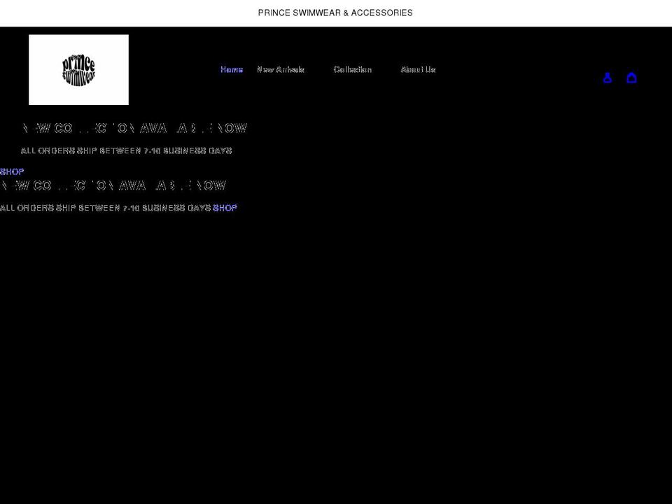 princeswimwear.com shopify website screenshot