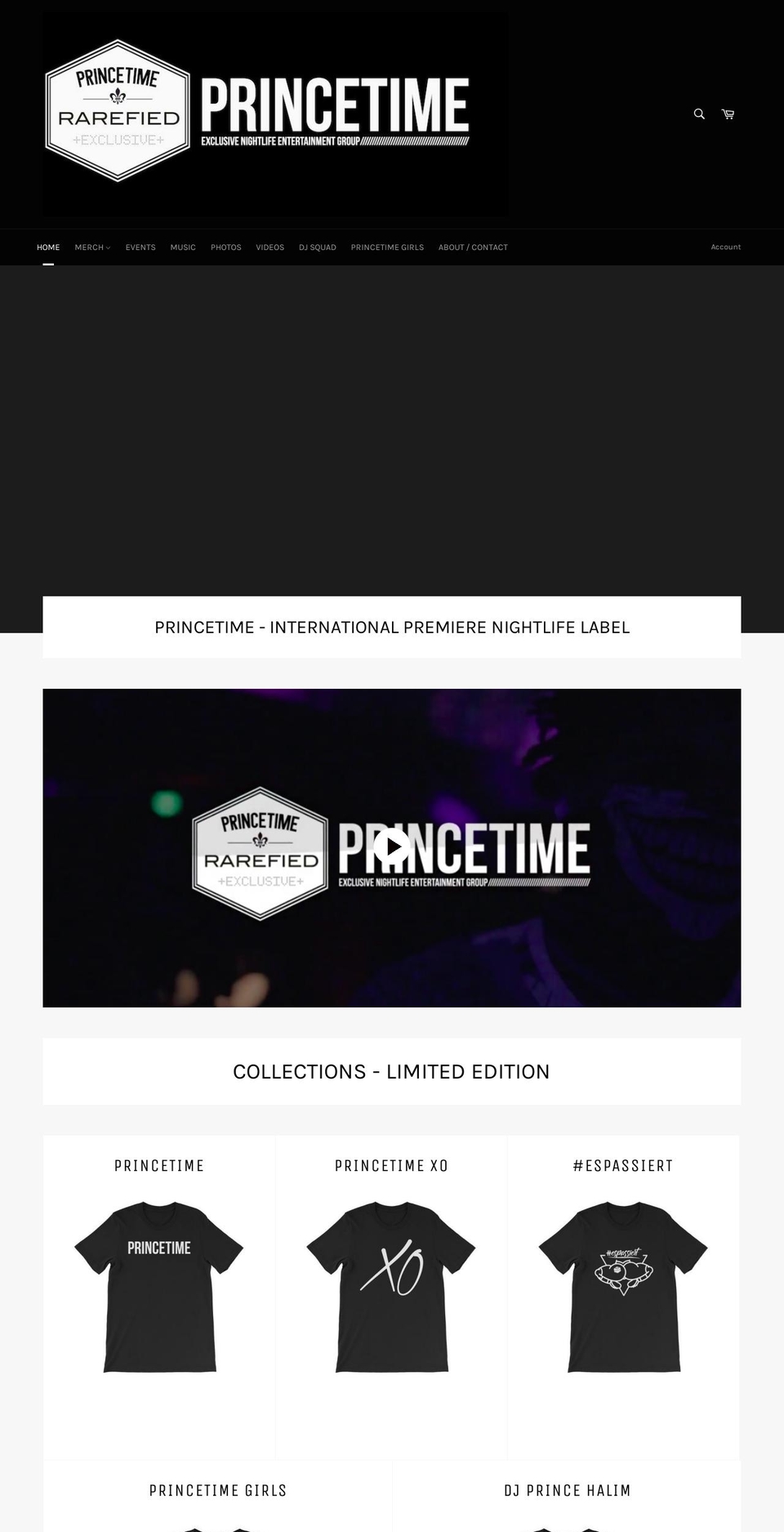 princetime.com — Shopify storefront screenshot