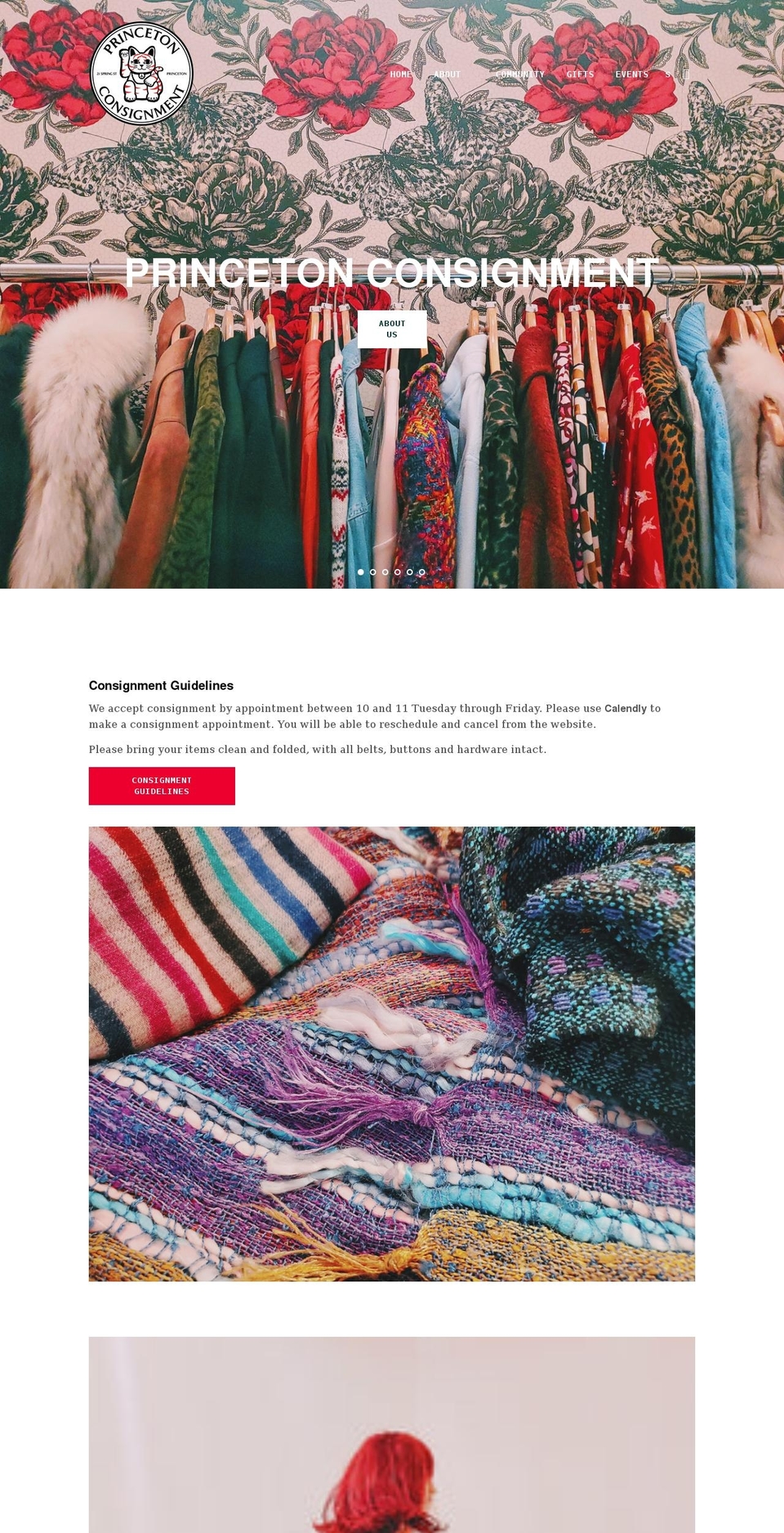 princetonconsign.com shopify website screenshot