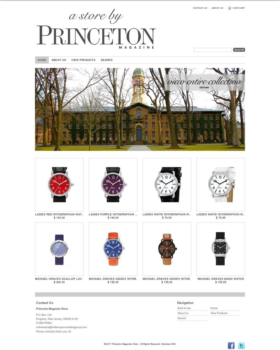 Vanity Shopify theme site example princetonmagazinestore.com