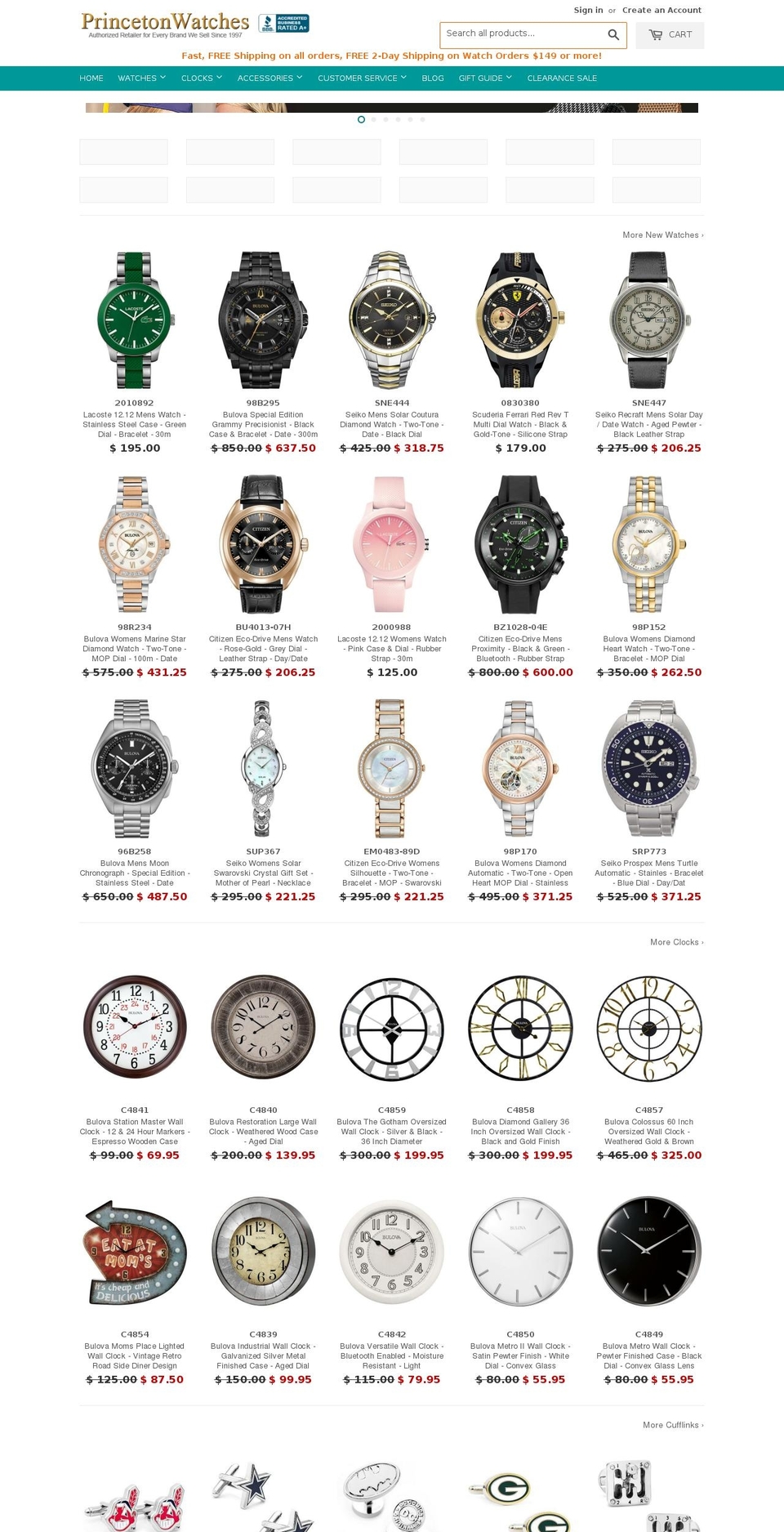 princetonwatch.com shopify website screenshot