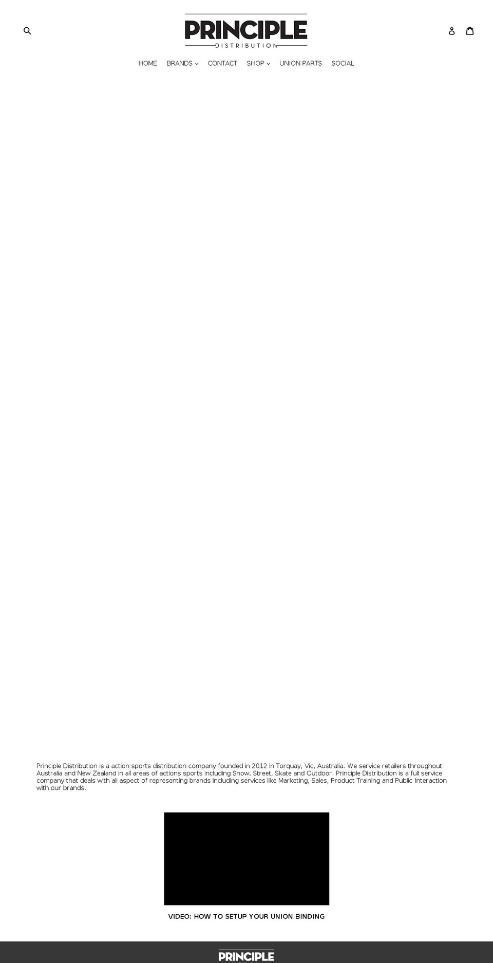 principledistribution.com.au shopify website screenshot