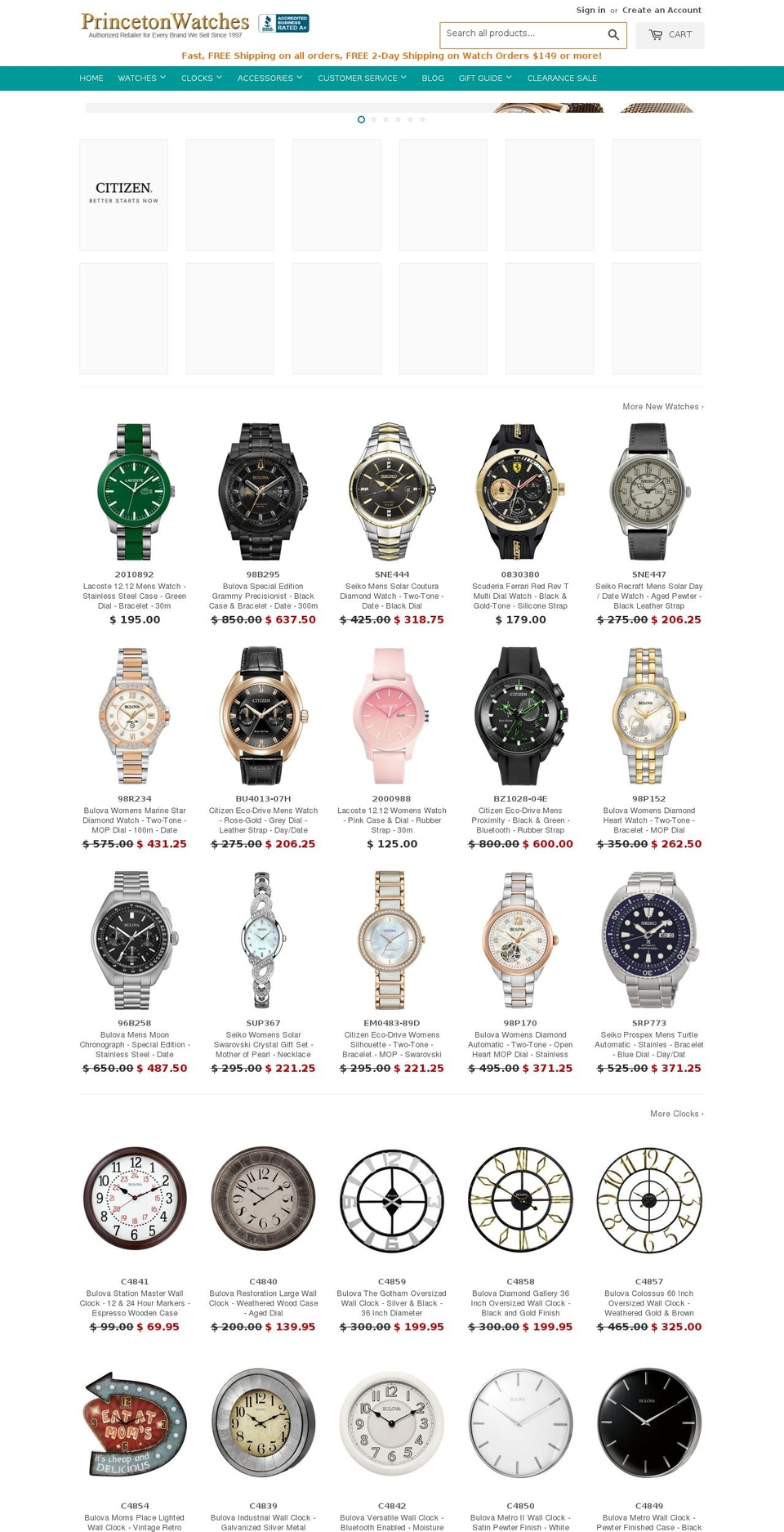 princtonwatch.com shopify website screenshot