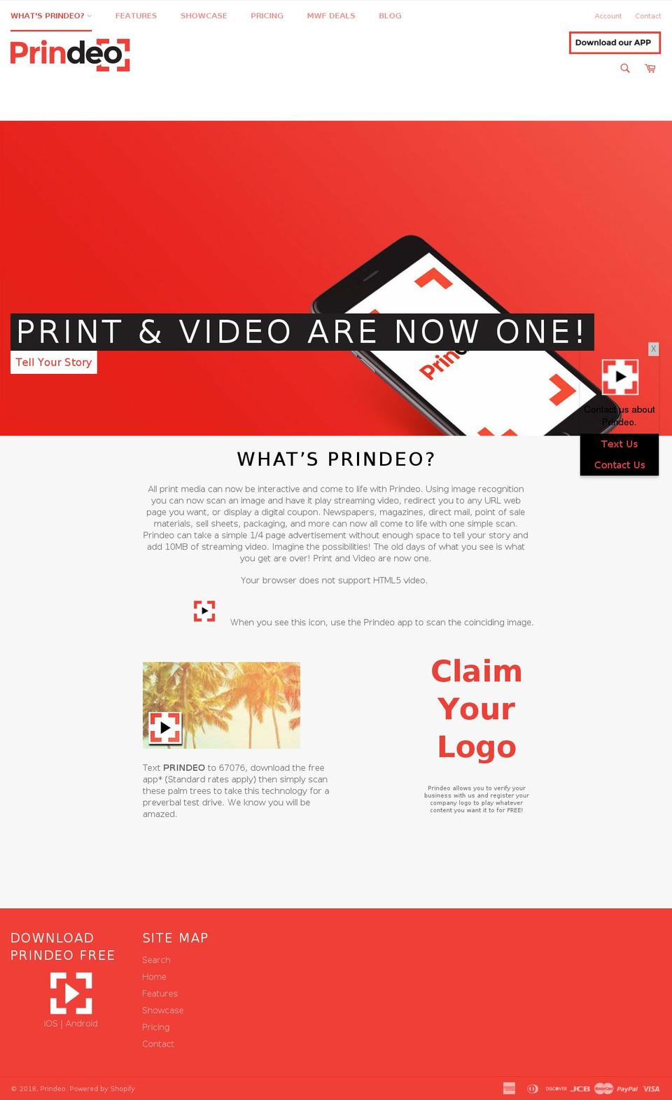 prindeo.com shopify website screenshot