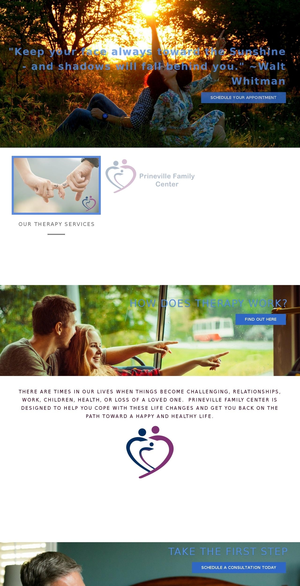 prinevillefamilycenter.com shopify website screenshot