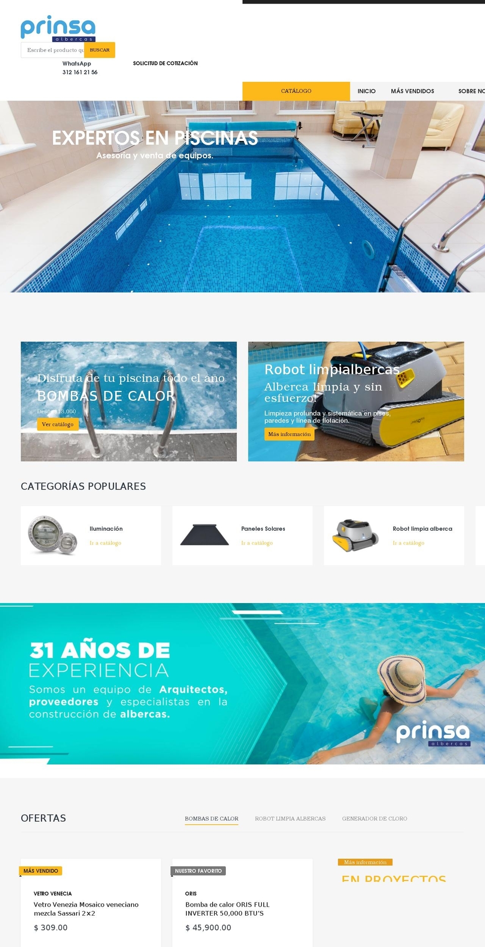 prinsa.mx shopify website screenshot