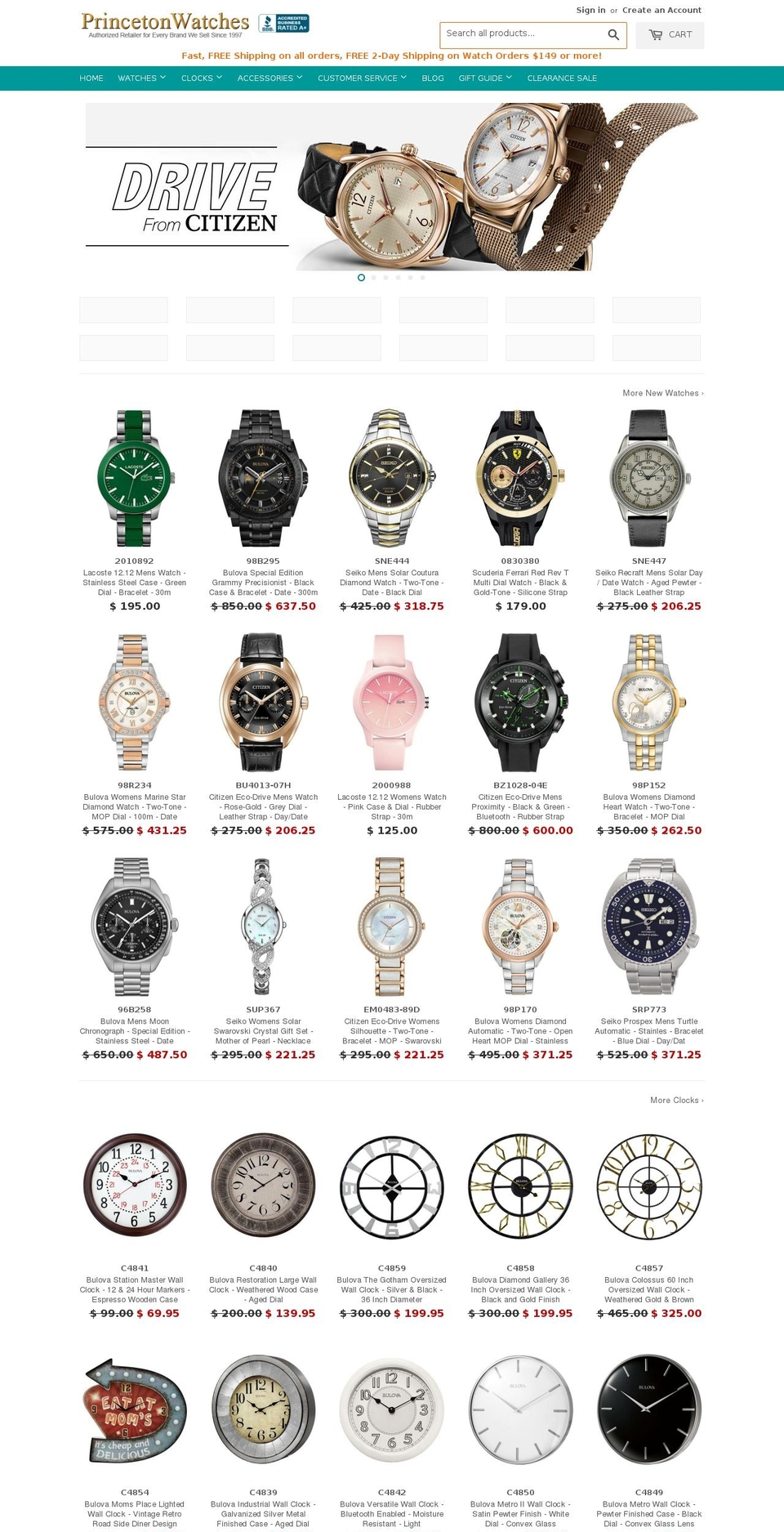 prinstonwatch.com shopify website screenshot